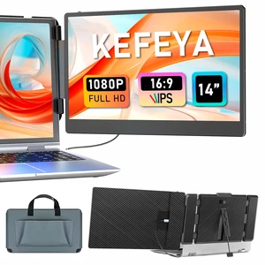 Laptop Screen Extender, 14" Portable Monitor for Laptops 13-17", 1080P FHD IPS Monitor Extender for Laptop with USB-C/HDMI Port, Plug n Play for Windows/Chrome/Mac/Switch/PS5 Laptop Screen Extender, 14" Portable Monitor for Laptops 13-17", 1080P FHD IPS Monitor Extender for Laptop with USB-C/HDMI Port, Plug n Play for Windows/Chrome/Mac/Switch/PS5