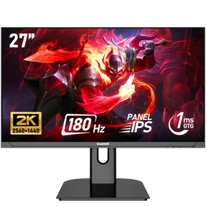 27 inch 2K QHD(2560×1440) PC Screen, 180Hz Gaming Monitor, 1ms Without Bezel, FreeSync,100% sRGB, 178° Wide Viewing Angle, HDMI2.0DisplayPort, 75 * 75MM Wall Mount Compatible - Black 27 inch 2K QHD(2560×1440) PC Screen, 180Hz Gaming Monitor, 1ms Without Bezel, FreeSync,100% sRGB, 178° Wide Viewing Angle, HDMI2.0DisplayPort, 75 * 75MM Wall Mount Compatible - Black