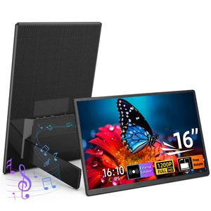 Portable Monitor 16" 1200P FHD Laptop Screen Extender, Horizontal Vertical Monitors with External Speakers, 100% sRGB Plug & Play Computer Gaming Travel Second Screen for Wins Mac Phone PS5 Xbox Portable Monitor 16" 1200P FHD Laptop Screen Extender, Horizontal Vertical Monitors with External Speakers, 100% sRGB Plug & Play Computer Gaming Travel Second Screen for Wins Mac Phone PS5 Xbox