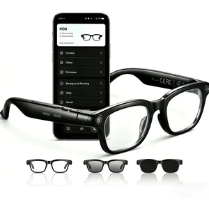 AI Smart Glasses with Camera, 8MP & 4K, Black | Open Ear Audio, Real-time Translation & AI Recognition, UV400 Lens, IP65 Waterproof, For Runners, Skaters & Business users AI Smart Glasses with Camera, 8MP & 4K, Black | Open Ear Audio, Real-time Translation & AI Recognition, UV400 Lens, IP65 Waterproof, For Runners, Skaters & Business users