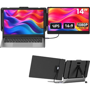 Laptop Screen Extender 14-inch, 1080P FHD Portable Monitor, Type-C/HDMI/USB-A Plug & Play, Laptop Monitor Extender fits Laptops with Screen up to 15.35" Wide, Compatible with Windows, Mac, Chrome Laptop Screen Extender 14-inch, 1080P FHD Portable Monitor, Type-C/HDMI/USB-A Plug & Play, Laptop Monitor Extender fits Laptops with Screen up to 15.35" Wide, Compatible with Windows, Mac, Chrome