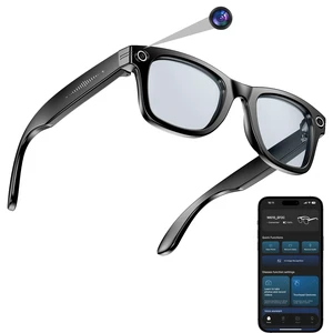AI Smart Camera Glasses for Men Women, 4K Photography,1080P HD Video Recording,Real-Time Translation, Open-Ear Audio,Voice Assistant, Lightweight (Black Frame-Blue Light Blocking Lens) AI Smart Camera Glasses for Men Women, 4K Photography,1080P HD Video Recording,Real-Time Translation, Open-Ear Audio,Voice Assistant, Lightweight (Black Frame-Blue Light Blocking Lens)