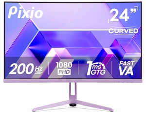 PXC248 Wave Purple 24 inch 200Hz Refresh Rate FHD 1080p Resolution 1500R Curve Fast VA Panel 1ms GTG Response Time Adaptive Sync HDR Curved Gaming Monitor PXC248 Wave Purple 24 inch 200Hz Refresh Rate FHD 1080p Resolution 1500R Curve Fast VA Panel 1ms GTG Response Time Adaptive Sync HDR Curved Gaming Monitor