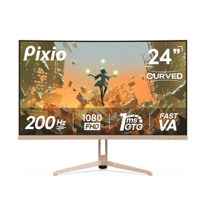 PXC248 Wave Beige 24 inch 200Hz Refresh Rate FHD 1080p Resolution 1500R Curve Fast VA Panel 1ms GTG Response Time Adaptive Sync HDR Curved Gaming Monitor PXC248 Wave Beige 24 inch 200Hz Refresh Rate FHD 1080p Resolution 1500R Curve Fast VA Panel 1ms GTG Response Time Adaptive Sync HDR Curved Gaming Monitor