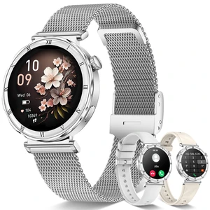 Smart Watches for Women (Answer/Make Calls), 1.19" AMOLED Slim Smartwatch with Heart Rate/Sleep Monitor, 120+ Sport Modes Fitness Tracker with Bluetooth for iOS/Android, Silver Smart Watches for Women (Answer/Make Calls), 1.19" AMOLED Slim Smartwatch with Heart Rate/Sleep Monitor, 120+ Sport Modes Fitness Tracker with Bluetooth for iOS/Android, Silver