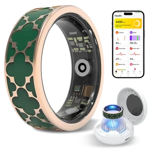 Smart Health Ring for Women & Men,Fitness Tracker Ring,with Heart Rate,Sleep,Blood Oxygen, BloodPressure,HRV & Cycles,IP68 Waterproof,iOS/Android, No Subscription.(Green, 10) Smart Health Ring for Women & Men,Fitness Tracker Ring,with Heart Rate,Sleep,Blood Oxygen, BloodPressure,HRV & Cycles,IP68 Waterproof,iOS/Android, No Subscription.(Green, 10)