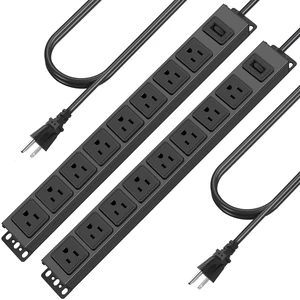 2 Pack Magnetic Mount Power Strip, 8 Outlet Mountable Socket, Metal Heavy Duty Surge Protector, Gaming Table Outlet, Easy to Fix Without Drilling or Taping, 15FT Extension Cord.(Black) 2 Pack Magnetic Mount Power Strip, 8 Outlet Mountable Socket, Metal Heavy Duty Surge Protector, Gaming Table Outlet, Easy to Fix Without Drilling or Taping, 15FT Extension Cord.(Black)