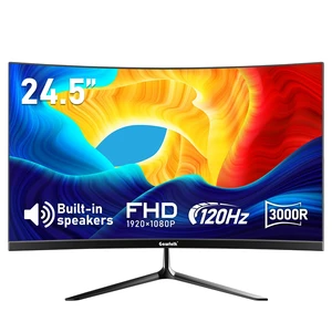24.5 Inch Gaming Curved Monitor Built-in Speakers, 3000R 120Hz PC Screen Full HD 1080P, HDMI 2.0, VGA, Wall Mount Compatible 75 * 75mm 24.5 Inch Gaming Curved Monitor Built-in Speakers, 3000R 120Hz PC Screen Full HD 1080P, HDMI 2.0, VGA, Wall Mount Compatible 75 * 75mm