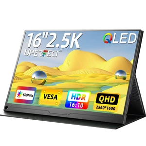 2.5K QLED Portable Monitor, 16" 2560x1600 QHD Portable Gaming Monitor 120% sRGB HDR Laptop Monitor w/VESA & Smart Case Matte Eye Care External Second Screen for PC Laptop Phone Game Console 2.5K QLED Portable Monitor, 16" 2560x1600 QHD Portable Gaming Monitor 120% sRGB HDR Laptop Monitor w/VESA & Smart Case Matte Eye Care External Second Screen for PC Laptop Phone Game Console