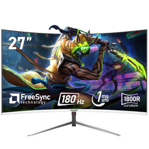 27 Inch PC Computer Screen,1800R Curved Gaming 180Hz Monitors, FHD1080p 1ms Without Bezel, freesync, 98% sRGB,178 ° Angle View HDMI DisplayPort, Compatible with Wall-Mounted100*100MM-White 27 Inch PC Computer Screen,1800R Curved Gaming 180Hz Monitors, FHD1080p 1ms Without Bezel, freesync, 98% sRGB,178 ° Angle View HDMI DisplayPort, Compatible with Wall-Mounted100*100MM-White