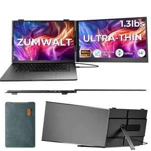 Laptop Screen Extender, 14" FHD 1080P Lightweight Dual Portable Monitor 0.17" Ultra-Thin Travel Monitor, Fit 13"-17.3" Laptops, Plug and Play, Compatible with Windows/Mac/Android/Chrome/Switch Laptop Screen Extender, 14" FHD 1080P Lightweight Dual Portable Monitor 0.17" Ultra-Thin Travel Monitor, Fit 13"-17.3" Laptops, Plug and Play, Compatible with Windows/Mac/Android/Chrome/Switch