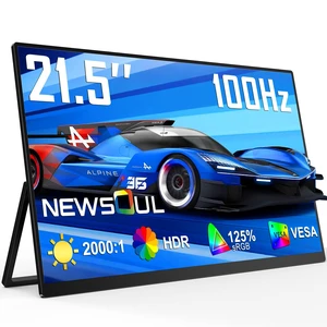 21.5'' Large Portable Monitor for Laptop 100Hz Ultra-Fast IPS Gaming Monitor, QLED 125%sRGB | 2000:1 Contrast | Built-in Stand, Speaker and VESA, USB-C HDMI Second Screen Efficient Work Gaming 21.5'' Large Portable Monitor for Laptop 100Hz Ultra-Fast IPS Gaming Monitor, QLED 125%sRGB | 2000:1 Contrast | Built-in Stand, Speaker and VESA, USB-C HDMI Second Screen Efficient Work Gaming