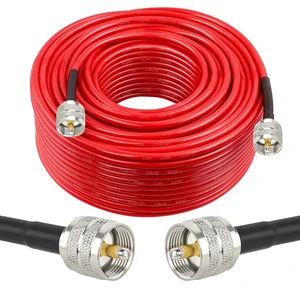 RG8X Coaxial Cable 150ft,CB Coax Cable,UHF PL259 Male to Male Low Loss CB Antenna Cable 50 Ohm for HAM Radio,Antenna Analyzer,Dummy Load,SWR Meter,Red RG8X Coaxial Cable 150ft,CB Coax Cable,UHF PL259 Male to Male Low Loss CB Antenna Cable 50 Ohm for HAM Radio,Antenna Analyzer,Dummy Load,SWR Meter,Red