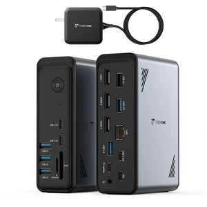 18 in 1 USB C Docking Station 3 Monitors 4K@60Hz, Laptop Docking Station with 100W Power Adapter, Triple Monitors with 3 HDMI, 9 USB Ports, Gigabit Ethernet, for Windows and Chrome OS 18 in 1 USB C Docking Station 3 Monitors 4K@60Hz, Laptop Docking Station with 100W Power Adapter, Triple Monitors with 3 HDMI, 9 USB Ports, Gigabit Ethernet, for Windows and Chrome OS