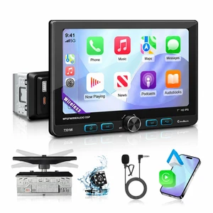 7" Single Din Touchscreen Radio, Floating Car Stereo with Wireless Apple CarPlay & Android Auto,30° Adjustable HD IPS Touchscreen,FM/AM,Bluetooth 5.2,USB & Type-C,MIC,Physical Knob, Backup Camera 7" Single Din Touchscreen Radio, Floating Car Stereo with Wireless Apple CarPlay & Android Auto,30° Adjustable HD IPS Touchscreen,FM/AM,Bluetooth 5.2,USB & Type-C,MIC,Physical Knob, Backup Camera