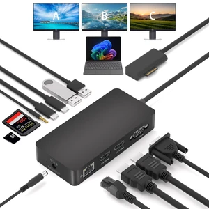 12 in 1 New Surface Docking Stationg, Triple Displays VGA + Dual 4k@30hz HDMI, Surface Dock for Surface Pro 11/10/9/8/X/7/6/5/4/3, Surface Laptop, Surface Laptop Go, Surface Go Dock, Surface Book Dock 12 in 1 New Surface Docking Stationg, Triple Displays VGA + Dual 4k@30hz HDMI, Surface Dock for Surface Pro 11/10/9/8/X/7/6/5/4/3, Surface Laptop, Surface Laptop Go, Surface Go Dock, Surface Book Dock