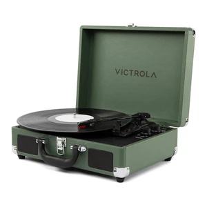 Journey II (2025 Model) Bluetooth Suitcase Record Player Built-in Stereo Speakers with Enhanced Bass, 3-Speed Turntable, Bluetooth Input and Output, RCA & Headphone Outputs (Green) Journey II (2025 Model) Bluetooth Suitcase Record Player Built-in Stereo Speakers with Enhanced Bass, 3-Speed Turntable, Bluetooth Input and Output, RCA & Headphone Outputs (Green)