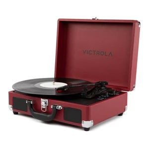 Journey II (2025 Model) Bluetooth Suitcase Record Player Built-in Stereo Speakers with Enhanced Bass, 3-Speed Turntable, Bluetooth Input and Output, RCA & Headphone Outputs (Maroon) Journey II (2025 Model) Bluetooth Suitcase Record Player Built-in Stereo Speakers with Enhanced Bass, 3-Speed Turntable, Bluetooth Input and Output, RCA & Headphone Outputs (Maroon)