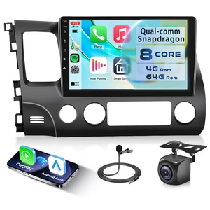 8Core 4G 64G for Honda Civic 2006 2007 2008 2009 2010 2011 Car Stereo Qual-comm Snapdragon chip, Wireless CarPlay Android Auto, 5GHz WiFi GPS, 3 Plit Screen, 3D car Model, + AHD Backup Camera 8Core 4G 64G for Honda Civic 2006 2007 2008 2009 2010 2011 Car Stereo Qual-comm Snapdragon chip, Wireless CarPlay Android Auto, 5GHz WiFi GPS, 3 Plit Screen, 3D car Model, + AHD Backup Camera