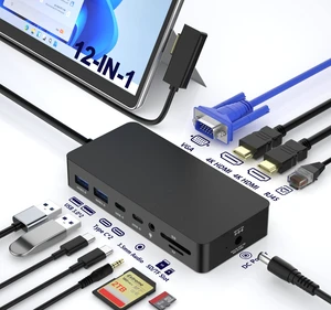 Surface Pro Docking Station - 2026 NEW Docking Station for Surface Pro 11/10/9/8/X/7/6/5/4/3, Surface Laptop 7/6/5/4/3/2/1, Surface Laptop Go, Surface Go 4/3/2/1 Dual HDMI+VGA with Power Adapter Dock Surface Pro Docking Station - 2026 NEW Docking Station for Surface Pro 11/10/9/8/X/7/6/5/4/3, Surface Laptop 7/6/5/4/3/2/1, Surface Laptop Go, Surface Go 4/3/2/1 Dual HDMI+VGA with Power Adapter Dock