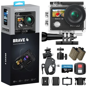 Brave 4 Action Camera with 128GB Micro SD U3 Card 4K30FPS 20MP Ultra HD 131FT Waterproof Underwater Camera EIS WiFi Remote Control 5X Zoom Sport Camera with Motorcycle Bicycle Accessories Kit Brave 4 Action Camera with 128GB Micro SD U3 Card 4K30FPS 20MP Ultra HD 131FT Waterproof Underwater Camera EIS WiFi Remote Control 5X Zoom Sport Camera with Motorcycle Bicycle Accessories Kit