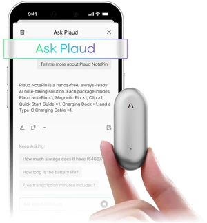 NotePin Voice Recorder, AI Voice Recorder, AI Note Taker, AI Transcribe & Summarize, Support 112 Languages, for Meetings, Lectures, Professionals, Teams, Lunar Silver, Non-S Version NotePin Voice Recorder, AI Voice Recorder, AI Note Taker, AI Transcribe & Summarize, Support 112 Languages, for Meetings, Lectures, Professionals, Teams, Lunar Silver, Non-S Version
