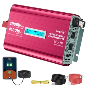 2000 Watt Pure Sine Wave Inverter 12V to 120V for RV Solar Off-Grid | 4100W Surge for 2s, Lithium LiFePO4 Compatible, Remote Control, PD36W USB-C, For Starlink Off-Grid Solar System RV Car Home 2000 Watt Pure Sine Wave Inverter 12V to 120V for RV Solar Off-Grid | 4100W Surge for 2s, Lithium LiFePO4 Compatible, Remote Control, PD36W USB-C, For Starlink Off-Grid Solar System RV Car Home