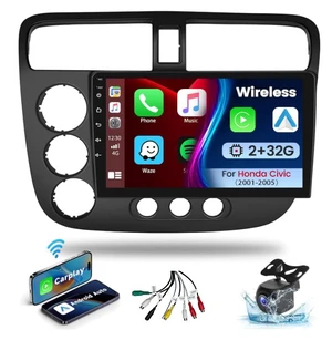 8 Core Car Radio for Honda Civic 2001 2002 2003 2004 2005 Radio Wireless CarPlay Android Auto, 9" IPS Touch Screen with 5G WiFi GPS Navigation Bluetooth Mirror Link FM SWC Back-up Camera 8 Core Car Radio for Honda Civic 2001 2002 2003 2004 2005 Radio Wireless CarPlay Android Auto, 9" IPS Touch Screen with 5G WiFi GPS Navigation Bluetooth Mirror Link FM SWC Back-up Camera