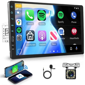 Single Din Car Stereo with Wireless Carplay & Android Auto-9 Inch IPS Touch Screen Radio with Bluetooth GPS, Mirror Link, FM Radio,SWC/USB/DSP+ Backup Camera Single Din Car Stereo with Wireless Carplay & Android Auto-9 Inch IPS Touch Screen Radio with Bluetooth GPS, Mirror Link, FM Radio,SWC/USB/DSP+ Backup Camera