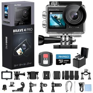 Brave 4 Pro 4K30 Action Camera with 128GB MicroSD U3 Card, 131FT Underwater Waterproof Camera EIS Touch Screen Remote Control with 2x1350mAh Batteries and Helmet Accessories Kit Bundle Brave 4 Pro 4K30 Action Camera with 128GB MicroSD U3 Card, 131FT Underwater Waterproof Camera EIS Touch Screen Remote Control with 2x1350mAh Batteries and Helmet Accessories Kit Bundle