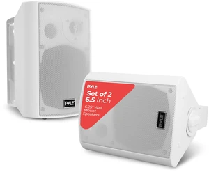 6.5'' Marine Grade Waterproof Bluetooth Speakers with Built-in Amplifier, Indoor/Outdoor Use, Full Range Stereo, Aux Input, Rustproof, Ideal for Patio, Pool, Home Audio, White 6.5'' Marine Grade Waterproof Bluetooth Speakers with Built-in Amplifier, Indoor/Outdoor Use, Full Range Stereo, Aux Input, Rustproof, Ideal for Patio, Pool, Home Audio, White