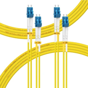 100M-2Pack LC to LC Single Mode Fiber Patch Cable OS2, SM Fiber Optic Cable, SMF Singlemode Fiber Jumper Cord, Duplex, 9/125um, Yellow, LSZH, 100M(328ft)-2Pack 100M-2Pack LC to LC Single Mode Fiber Patch Cable OS2, SM Fiber Optic Cable, SMF Singlemode Fiber Jumper Cord, Duplex, 9/125um, Yellow, LSZH, 100M(328ft)-2Pack