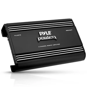 2 Channel Car Stereo Amplifier - 4000W Dual Channel Bridgeable High Power MOSFET Audio Sound Auto Small Speaker Amp Box w/ Crossover, Bass Boost Control, Silver Plated RCA Input Output - PLA2678 2 Channel Car Stereo Amplifier - 4000W Dual Channel Bridgeable High Power MOSFET Audio Sound Auto Small Speaker Amp Box w/ Crossover, Bass Boost Control, Silver Plated RCA Input Output - PLA2678