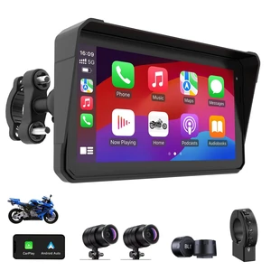 2K 30FPS Motorcycle Dash Cam Front and Rear, 6" IPS 60Hz Motorcycle Apple Carplay and Android Auto Screen, IP68 Waterproof, GPS Navigation System, TPMS & Wired Remote Control 2K 30FPS Motorcycle Dash Cam Front and Rear, 6" IPS 60Hz Motorcycle Apple Carplay and Android Auto Screen, IP68 Waterproof, GPS Navigation System, TPMS & Wired Remote Control