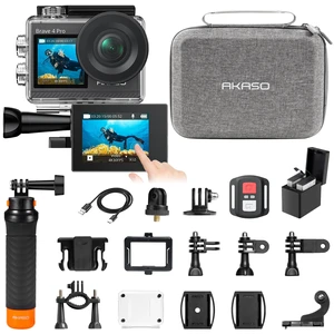 Brave 4 Pro Action Camera with Waterproof Floating Hand Grip Bundle - 4K30 20MP Ultra Hd EIS 131ft Underwater Camera 5xZoom Touch Screen WiFi Remote Control with Helmet Carry Bag Accessories Kit Brave 4 Pro Action Camera with Waterproof Floating Hand Grip Bundle - 4K30 20MP Ultra Hd EIS 131ft Underwater Camera 5xZoom Touch Screen WiFi Remote Control with Helmet Carry Bag Accessories Kit