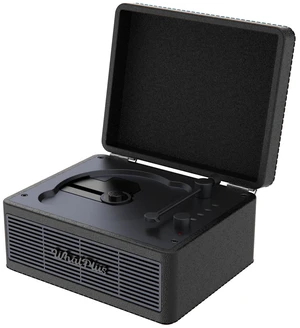 Portable CD Player with Bluetooth and Speakers, Black Rechargeable retro suitcase design with magnetic back, AUX and TF card support for home decor, travel and gifting Portable CD Player with Bluetooth and Speakers, Black Rechargeable retro suitcase design with magnetic back, AUX and TF card support for home decor, travel and gifting