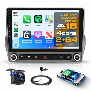 Car Radio Stereo for Chevy Camaro 20082015, 9 Touchscreen Android Car Radio Support Upgrade for Camaro Radio, Wireless CarPlay & Android Auto, AM FM BT GPS DSP EQ,Backup Camera Car Radio Stereo for Chevy Camaro 20082015, 9 Touchscreen Android Car Radio Support Upgrade for Camaro Radio, Wireless CarPlay & Android Auto, AM FM BT GPS DSP EQ,Backup Camera