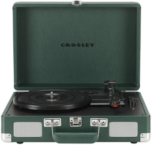 CR8005F-EM Cruiser Plus Vintage 3-Speed Bluetooth in/Out Suitcase Vinyl Record Player Turntable, Dark Emerald CR8005F-EM Cruiser Plus Vintage 3-Speed Bluetooth in/Out Suitcase Vinyl Record Player Turntable, Dark Emerald