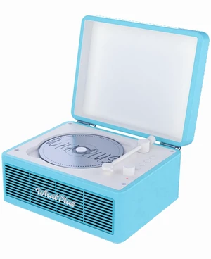Portable CD Player with Bluetooth and Speakers, Light Blue Rechargeable retro suitcase design with magnetic back, AUX and TF card support for home decor, travel and gifting Portable CD Player with Bluetooth and Speakers, Light Blue Rechargeable retro suitcase design with magnetic back, AUX and TF card support for home decor, travel and gifting