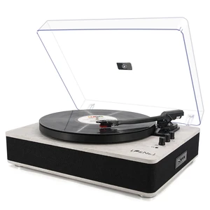 Record Player Bluetooth Turntable with Built-in Speakers and USB Play&Recording Belt-Driven Vintage Phonograph Record Player 3 Speed for Entertainment and Home Decoration(Light Gray) Record Player Bluetooth Turntable with Built-in Speakers and USB Play&Recording Belt-Driven Vintage Phonograph Record Player 3 Speed for Entertainment and Home Decoration(Light Gray)