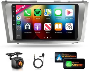 4G 64G Car Stereo for Toyota Camry 2006-2011 Radio, 9inch 1280x720 IPS Touch Screen 36EQ DSP Wireless Carplay Android Auto Bluetooth 5.0 Android 15 GPS FM/RDS WiFi AHD Backup Camera 4G 64G Car Stereo for Toyota Camry 2006-2011 Radio, 9inch 1280x720 IPS Touch Screen 36EQ DSP Wireless Carplay Android Auto Bluetooth 5.0 Android 15 GPS FM/RDS WiFi AHD Backup Camera