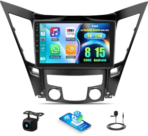 8 Core 6G+128G Android Car Stereo Radio for Hyundai Sonata 2010-2015 with 360° Panoramic View 9 Inch Touch Screen Wireless CarPlay Android Auto Backup Camera GPS Navigation WiFi 8 Core 6G+128G Android Car Stereo Radio for Hyundai Sonata 2010-2015 with 360° Panoramic View 9 Inch Touch Screen Wireless CarPlay Android Auto Backup Camera GPS Navigation WiFi