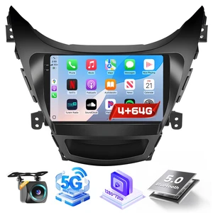 4+64G Android 15 Radio for Hyundai Elantra 2011-2013, 9" Touchscreen for Elantra Car Stereo, Wireless CarPlay/Android Auto, 5GHz WiFi, Bluetooth 5.0, EQ, GPS, 1280 * 720, Backup Camera 4+64G Android 15 Radio for Hyundai Elantra 2011-2013, 9" Touchscreen for Elantra Car Stereo, Wireless CarPlay/Android Auto, 5GHz WiFi, Bluetooth 5.0, EQ, GPS, 1280 * 720, Backup Camera