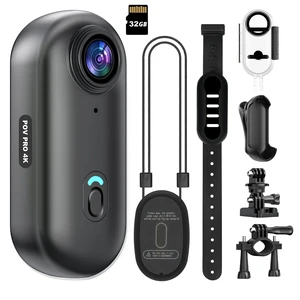 4K Mini WiFi Action Camera 32GB Thumb POV Portable Body Cam Wearable Video Recorder with IPX7 Waterproof Underwater Camcorder, Helmet Mount, Magnetic Sport DV for Bike Cycling, Pet, Vlogging(Black) 4K Mini WiFi Action Camera 32GB Thumb POV Portable Body Cam Wearable Video Recorder with IPX7 Waterproof Underwater Camcorder, Helmet Mount, Magnetic Sport DV for Bike Cycling, Pet, Vlogging(Black)