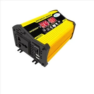 High-Power 4000W DC to AC Power Inverter 12V to 110V/220V Converter with Dual USB Ports, Universal AC Outlet, LED Display for Cars, Trucks, RVs, and Home Backup (Yellow, 220V) High-Power 4000W DC to AC Power Inverter 12V to 110V/220V Converter with Dual USB Ports, Universal AC Outlet, LED Display for Cars, Trucks, RVs, and Home Backup (Yellow, 220V)