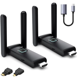 Wireless HDMI Transmitter and Receiver,HDMI Wireless Remote Adapter 165FT/50M,No Hot,Plug and Play,2.4/5GH for 1080P Wirelessly Streaming Video from Laptop,Cable Box,Camera,PC to Monitor/TV/Phone Wireless HDMI Transmitter and Receiver,HDMI Wireless Remote Adapter 165FT/50M,No Hot,Plug and Play,2.4/5GH for 1080P Wirelessly Streaming Video from Laptop,Cable Box,Camera,PC to Monitor/TV/Phone