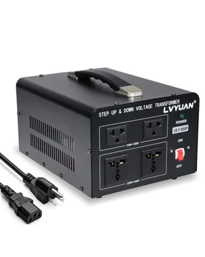 3000 Watt Voltage Converter Transformer Heavy Duty Step Up/Down AC 110V/120V/220V/240V Power Converter with 2 US Outlets, 2 Universal Outlets, Resettable Circuit Breaker Protection 3000 Watt Voltage Converter Transformer Heavy Duty Step Up/Down AC 110V/120V/220V/240V Power Converter with 2 US Outlets, 2 Universal Outlets, Resettable Circuit Breaker Protection