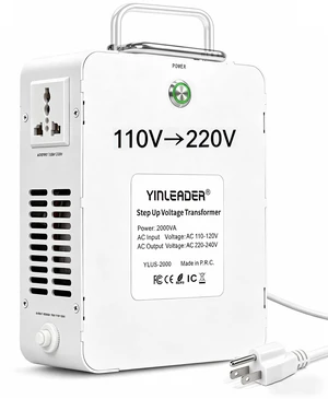 2000w Step Up Transformer 120v to 240v Voltage Converter 110v to 220v Using 220/230/240 Volt European Asian Appliances in US/CA/MX 2000w Step Up Transformer 120v to 240v Voltage Converter 110v to 220v Using 220/230/240 Volt European Asian Appliances in US/CA/MX