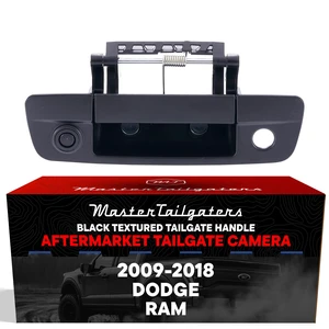 Black Tailgate Handle with Backup Camera Replacement for Dodge Ram (2009-2018) IP68 Waterproof Parking Grid Lines Available Easy to Install Black Tailgate Handle with Backup Camera Replacement for Dodge Ram (2009-2018) IP68 Waterproof Parking Grid Lines Available Easy to Install