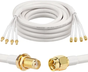 SMA Extension Cable - 20FT SMA Male to SMA Female Coax Cable Ultra Low-Loss Quad-KMR195 Coaxial Cable Antenna Extension Cable with SMA Connector for 5G Cellular Routers, Gateways, Hotspots SMA Extension Cable - 20FT SMA Male to SMA Female Coax Cable Ultra Low-Loss Quad-KMR195 Coaxial Cable Antenna Extension Cable with SMA Connector for 5G Cellular Routers, Gateways, Hotspots